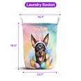 thumbnail image 5 of Happy Easter Miniature Pinscher with Bunny Ear Headband and Flowers Foldable Laundry Basket Mini Pin Dog Lover Organizer Storage with Handles - 13001, 5 of 5