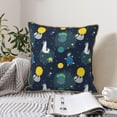 thumbnail image 6 of KLL Space and Animals Decorative Throw Pillow Covers Velvet Soft for Couch Sofa Bedroom Living Room Outdoor - 20"x20", 6 of 8