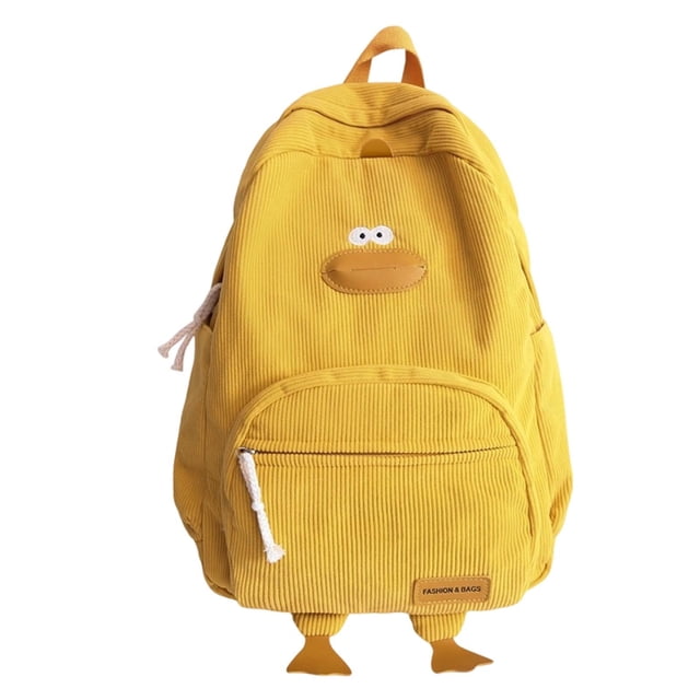 Corduroy Pattern Laptop Backpack Nylon Large Capacity Multiple Compartments Adjustable Straps Unisex for School Travel Work