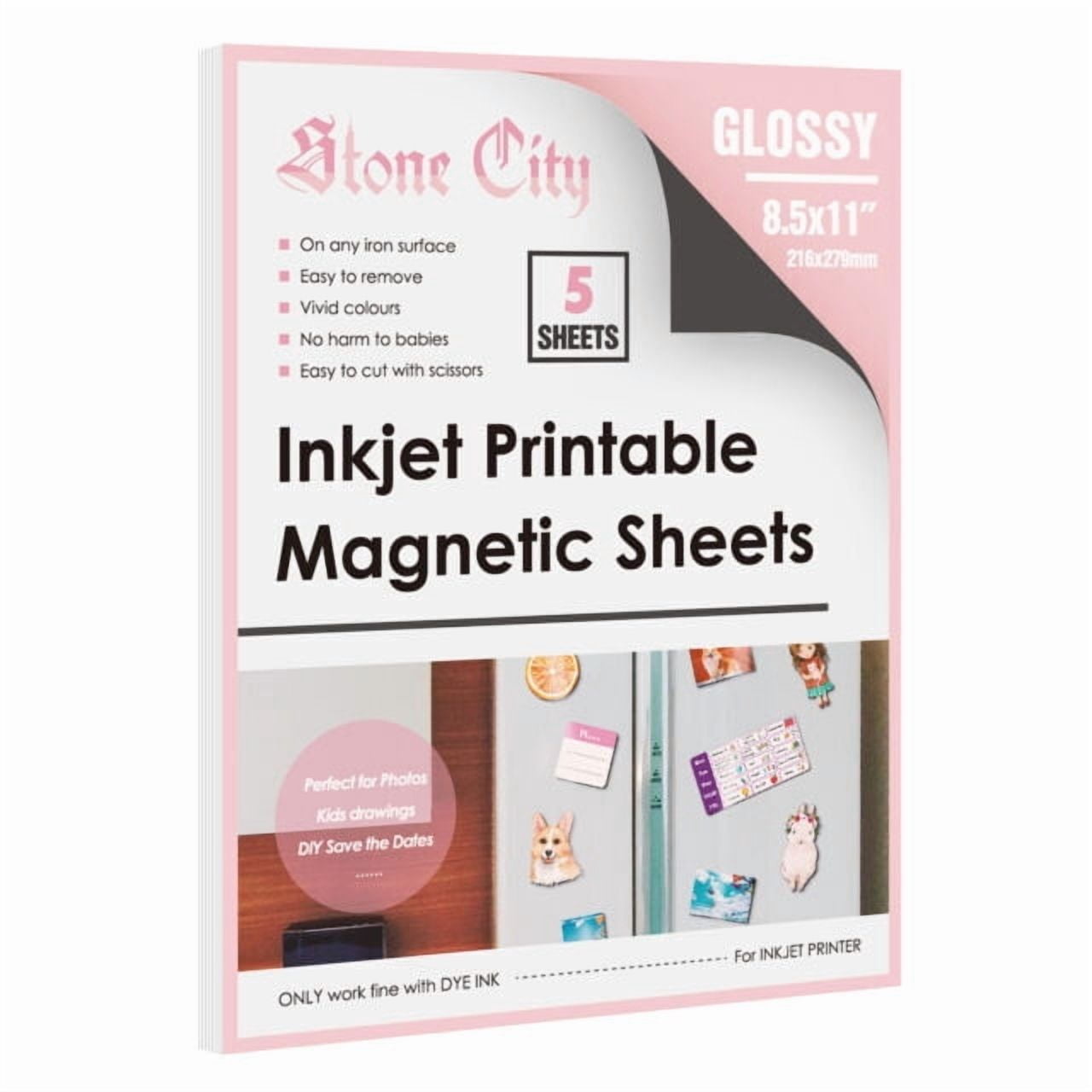 BUTTERFLY- Stone City Msg-5 Printable Magnetic Sheets - White