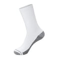 thumbnail image 4 of Hanes Double Tough Men's Crew Socks, Comfort Top, Shoe Sizes 12-14, 6-Pairs White, 4 of 5