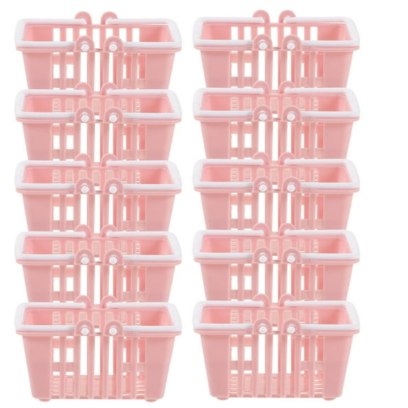 LOLIPPYY Shopping Basket Set of 10 with Storage and Decorative Features, Size 2.75x2.04x1.38 inches