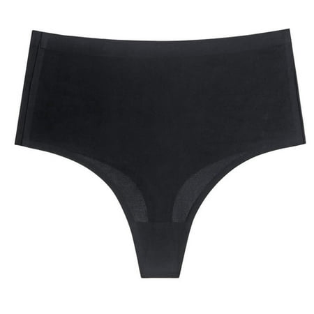 Bigersell Womens Underwear Cotton Clearance Cotton Panties Women Bikini Panty Style P-338 Polyester Cheeky Panties Ladies Thong Briefs High Waist Women s Panties Black XXL