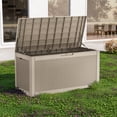 thumbnail image 7 of Easy Up100 Gallon Resin Deck Box, Lockable Patio Outdoor Storage Box for Furniture, Garden Tools and Tools Storage, Waterproof Outside Storage Boxes, 7 of 7
