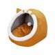 thumbnail image 1 of Cueva para cama para gatos, camas para mascotas, tiendas de campaña con pelotas de juguete interactivas, manta, nido suave para gatos, muebles para ga , gato amarillo, L, 1 of 8