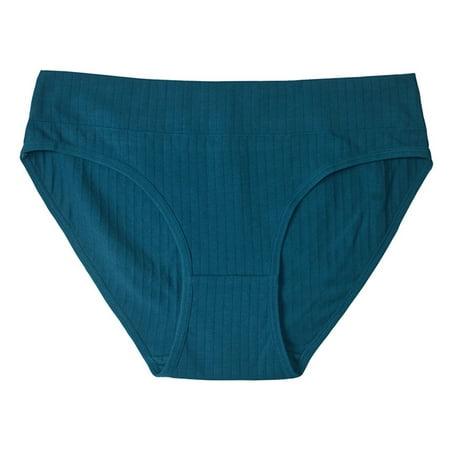 Briefs for Women High Waist Cotton High Waist Panties High-Cut Full Coverage Stretch Underwear Underpants Shorts Cotton Bikini Brief Underwear Seamless Thongs Plus Size Lace Seamless No Show Undies
