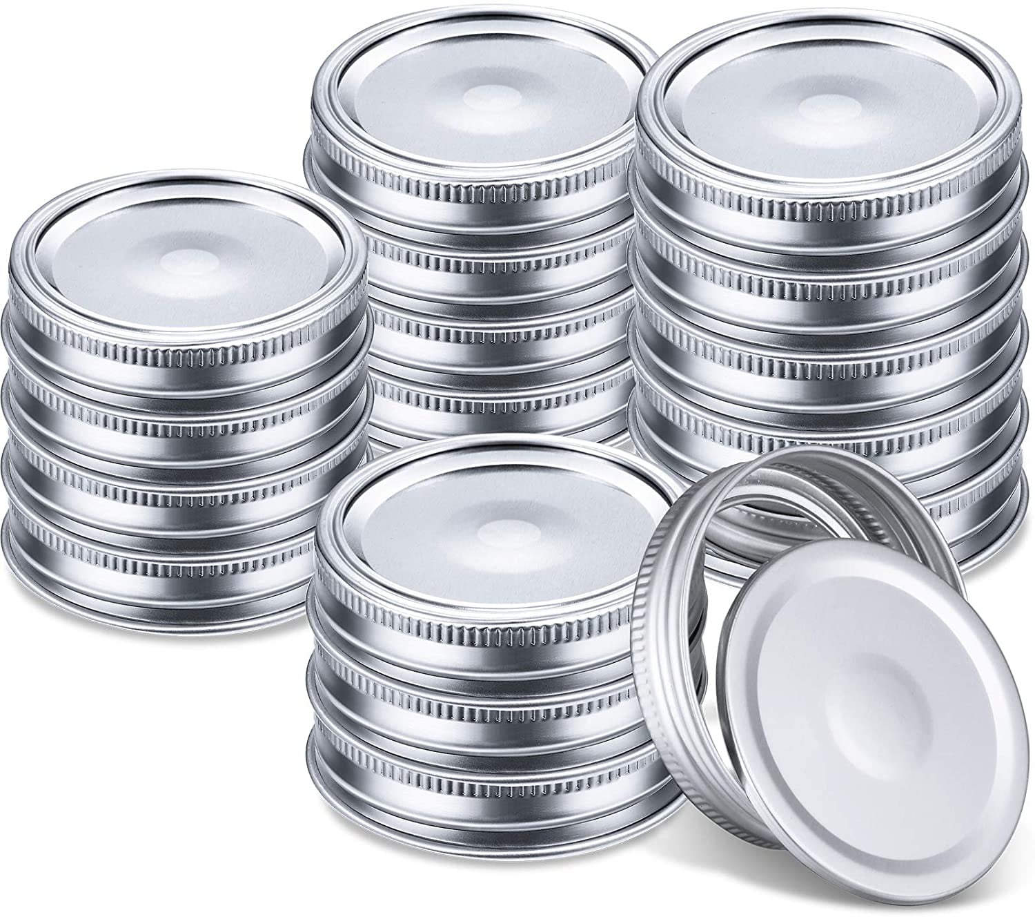 32 Pieces Mason Canning Jar Lids and Bands Leak Proof Jar Bands and