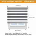 thumbnail image 7 of Window Zebra Blinds, Roller Blinds Cordless (52" W x 72" H, Grey) Light Filtering Sheer Window Treatments, Light Control for Day and Night, Easy to Install…, 7 of 7