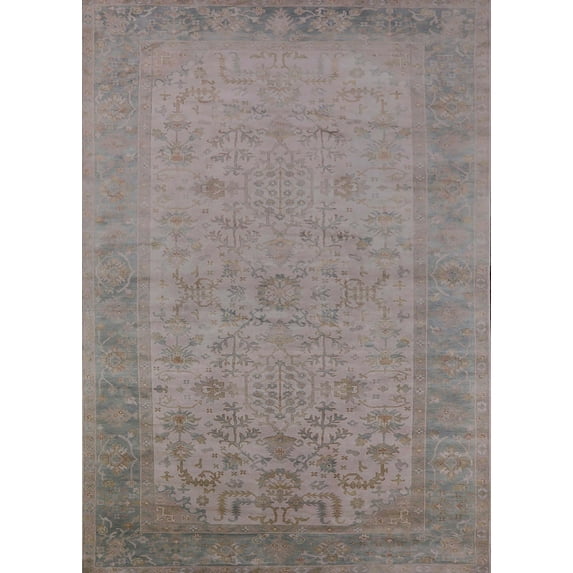 Ahgly Company Indoor Rectangle Mid-Century Modern Rose Purple Oriental Area Rugs, 5' x 7'