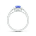 thumbnail image 2 of Angara Natural 1.6 Ct. Tanzanite with Diamond Halo Ring in 14K White Gold for Women (Ring Size: 3.5), 2 of 8