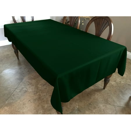 

Polyester Poplin Gaberdine Durable Tablecloth Solid Hunter Green