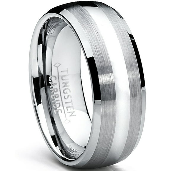 Metal Masters 8mm Dome Mens Tungsten Carbide Ring Wedding Band