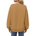 thumbnail image 6 of Horkkom Crewneck Sweatshirts Women Pullover Solid Color Fleece Sweatshirts Casual Loose Crew Neck Sweatshirts with Pockets S, 6 of 7