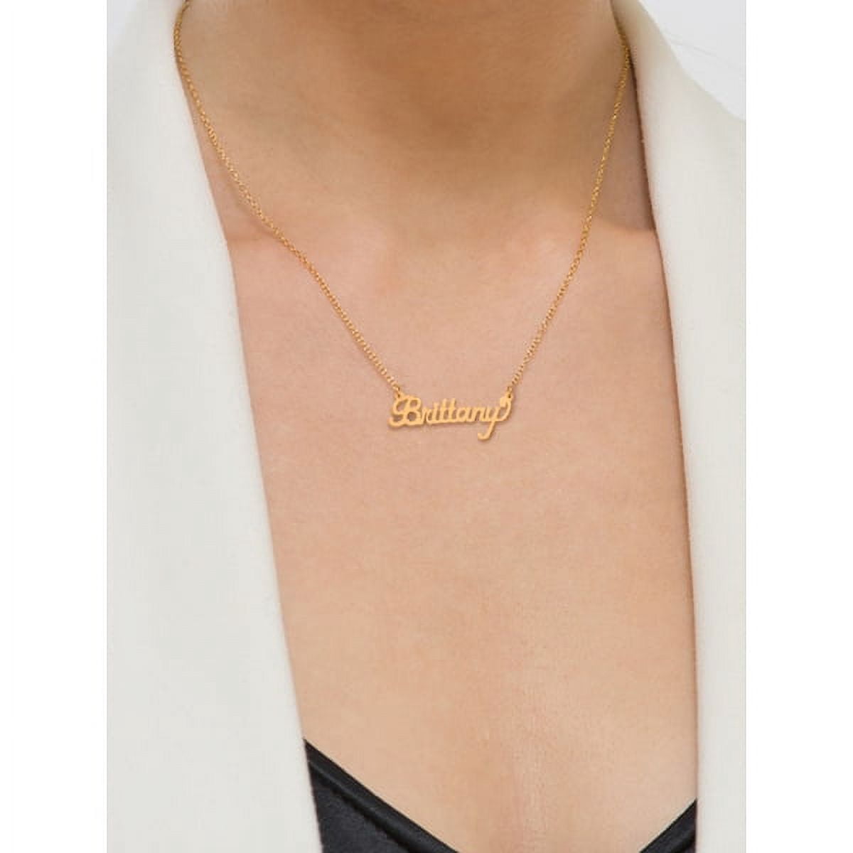 Special Bundle BOGO. Buy One Get One at 50% Off of the Personalized "Brittany" Polished Name Necklace
