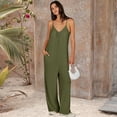thumbnail image 3 of Luniro Jumpsuits for Women Spaghetti Strap Wide Leg Boho Jumpsuit Casual Summer Dressy Rompers 2026, 3 of 12