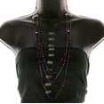 thumbnail image 3 of Mi Amore Adjustable Long-Necklace Purple/Silver-Tone, 3 of 3