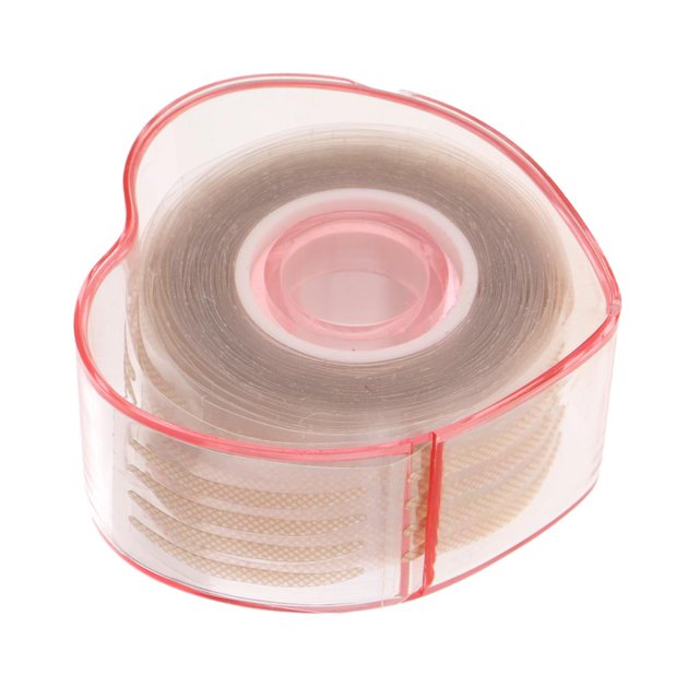 Cinta adhesiva de fibra invisible con tiras de párpado doble para maquillaje W/T con estuche de corazón Zulema Etiqueta engomada del párpado doble
