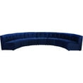 thumbnail image 3 of Maklaine 7-Piece Modular Contemporary Velvet Sectional Sofa in Navy, 3 of 7