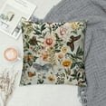 thumbnail image 2 of HENGT  Orange Autumn Butterflies Flowers Floral Pillow Covers,Flower Throw Pillow Covers Outdoor Decorative Pillow Covers for Couch Bed Sofa Cushion Floral Pillowcases, 2 of 5