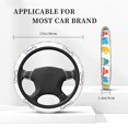 thumbnail image 3 of Vsdgher Gnomes Summer Pattern Elastic Car Steering Wheel Cover,Car Wheel Cover Protector Car Accessory for Steering Wheel with a Diameter of 14.5"-15", 3 of 6