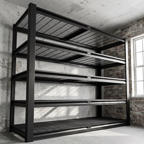 Prilinex 2500LBS Metal Storage Shelves Wire Shelving Unit Garage Storage Rack 48"W x 24"D x 72"H Heavy Duty Industrial Shelving
