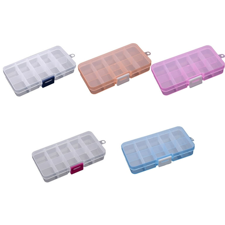  ZOENHOU 32 Pack 10 Grids Plastic Bead Box Organizer, Clear  Plastic Organizer Storage Crafts Box with Adjustable Dividers for Jewelry  Bead Earring Art Crafts Fishing Hooks : Arts, Crafts & Sewing