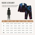 thumbnail image 4 of Yiaed Futuristic Purple Panther Print Pajamas Women's Long Sleeve Sleepwear Soft Button Down Loungewear Pjs Lounge Set Nightwear Womens Pajama Pants-Medium, 4 of 7