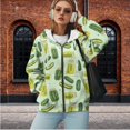 thumbnail image 6 of Yuyamidu Pickle Sweatshirt Oversized Hoodies for Women Trendy Clothes Zip Up Sweatshirts for Women Trendy Plus Size Zip Up Jacket Womens Zipper Sweatshirt 3XL, 6 of 8