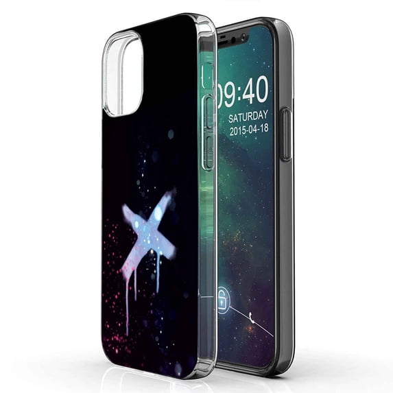 TalkingCase Slim Phone Case Compatible for Apple iPhone 12, 12 Pro, Sparkling Dark Print, Lightweight,Flexible,Soft, USA