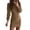 Khaki, variant on GDREDA Womens Long Batwing Sleeve Wrap V Neck Knitted Backless Bodycon Pullover Sweater Dress With Belt Womens Mini Dresses for Leggings