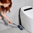 thumbnail image 7 of Deck Brush with Long Handle 42.5", Handheld Multifunctional Crevice Brush for Bathroom Kitchen Wall Floor (Blue), 7 of 7