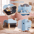 thumbnail image 6 of TLSUNNY Toddlers Wooden Kitchen Playset, with Utensils, Oven & Sink, Pretend Play Gift for Boys/Girls, 6 of 8