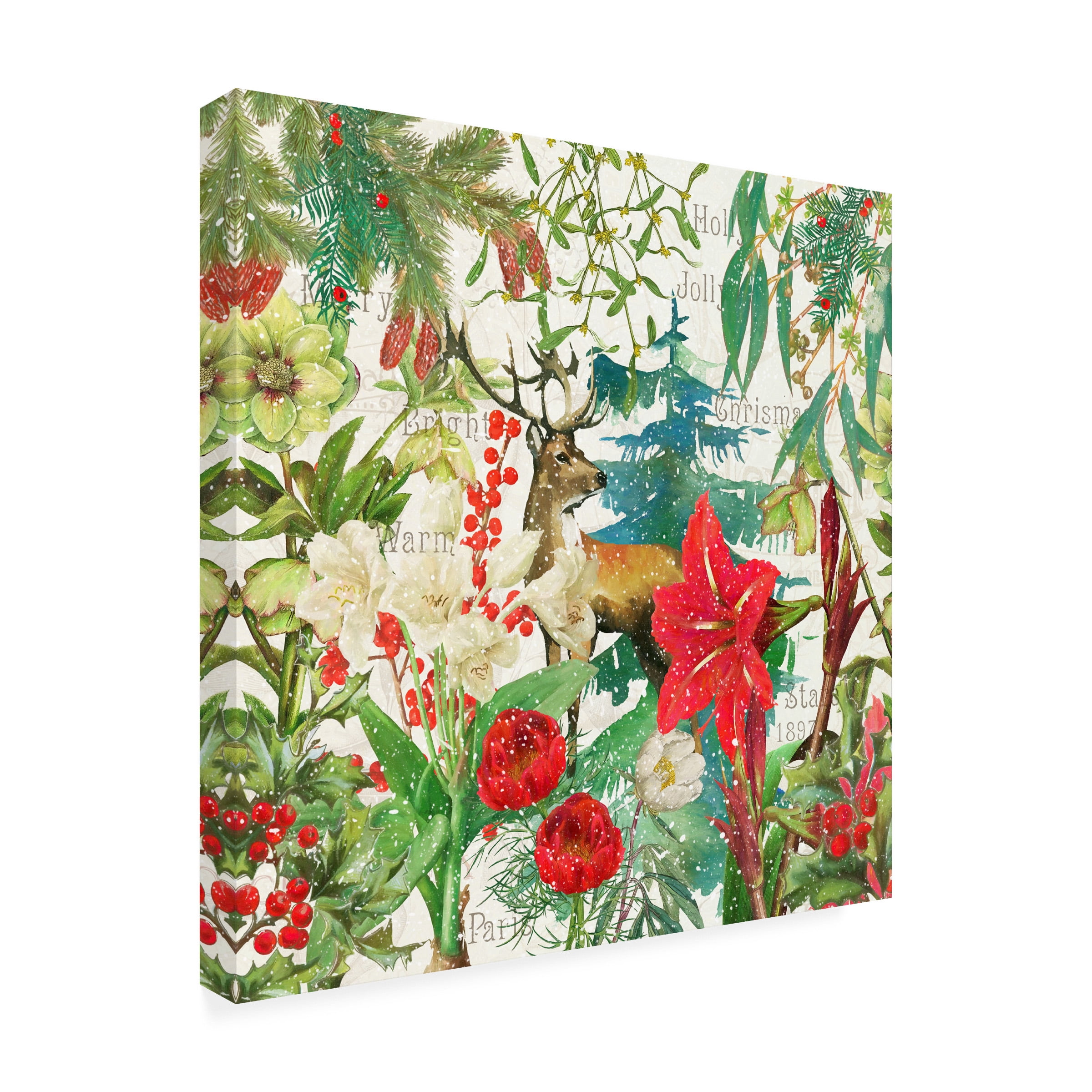 Cora Niele 'Christmas Florals' Canvas Art