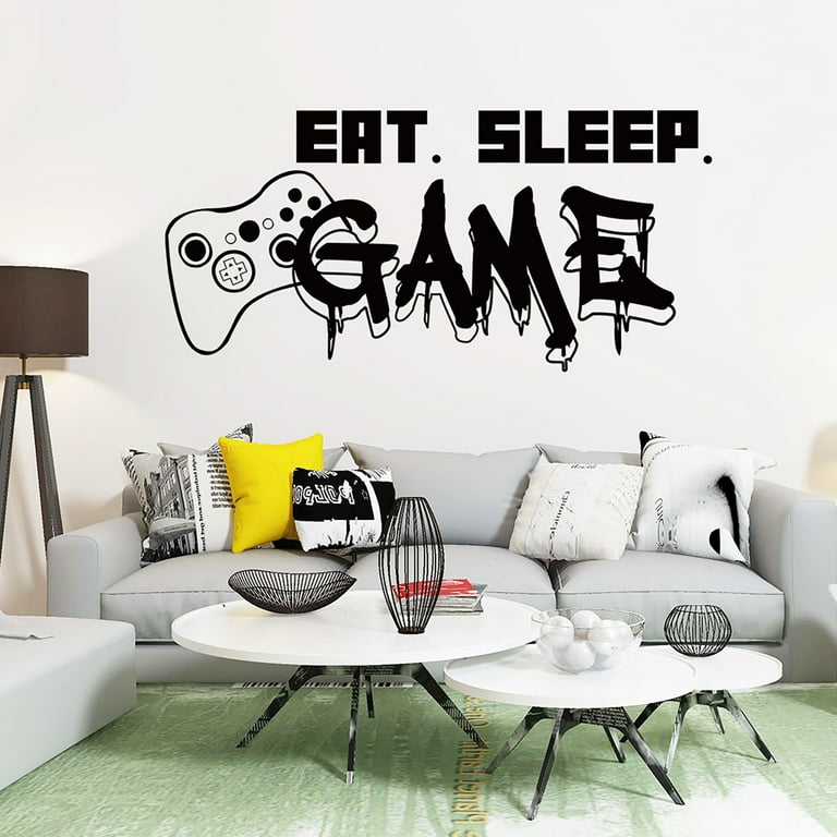 Gamer Wall Sticker Gamer Wall Decals Children Video Game Room Decor Gaming  Controller Wall Stickers Removable DIY Cartoon Party Wallpaper for Gamer