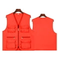thumbnail image 6 of Blekii Kids Outdoor Utility Fishing Vest Zip up Sleeveless Casual Cargo Jacket Watermelon Red 120, 6 of 6
