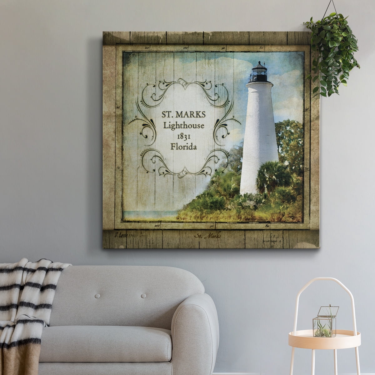 Wexford Home Florida Lighthouse XII-Premium Gallery Wrapped Canvas, 24" x 24" - Ready to Hang