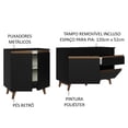 thumbnail image 4 of Madesa Kit de 2 Balcones de Cocina 4 Puertas 1 Cajón (Con Tapa) Reims Negro, 4 of 8
