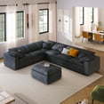 thumbnail image 2 of Harper & Bright Designs Oversized Modular Sectional Sofa Free Combination Couch 7 Seater Sofa with Ottoman for Living Room, Grey, 2 of 17