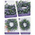 thumbnail image 5 of 20'' Large Lavender Wreath with Onion Leaves & Lavender for Front Door, Porch, Window- Artificial Lavender Wreath for Home, Farmhouse Wall Decor, 5 of 5
