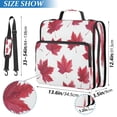 thumbnail image 3 of Water-Resistant 3-Ring Binder Organizer with Multiple Pockets Zipper Binder Bag for Office Red Maple Leaves, 3 of 8