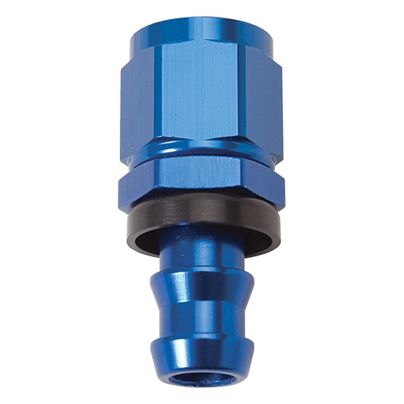 Edelbrock 624030 Twist-Lok Aluminio Anodizado Rojo/Azul -10An Extremo De Manguera Recto