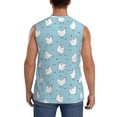 thumbnail image 4 of Uemuo Funny Chicken Pattern Men's Sleeveless T-Shirt,Muscle Athletic Tank Top, Moisture-wicking Quick-dry Breathable Classic Tee Top for Gym Run Outdoor Sports-3X-Large, 4 of 8