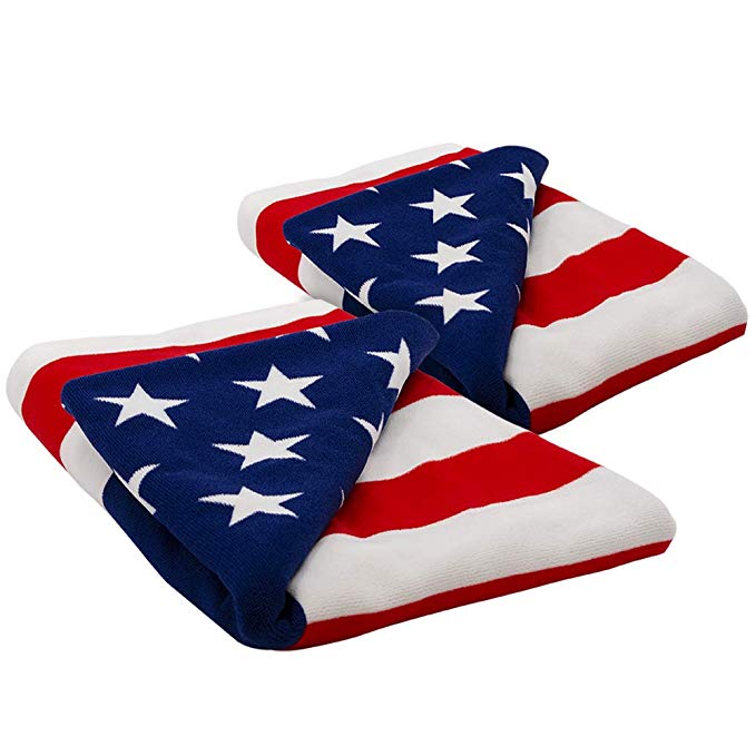 Eternal Beach Collection American Flag Soft Towel 40”x60” (Large, Beach