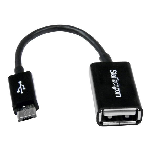 StarTech 5" Micro USB to USB OTG Host Adapter Black UUSBOTG