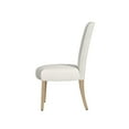 thumbnail image 4 of Jay Dining Chair Set of 2- Scalloped Details- Cream White Woven Fabric, 4 of 6