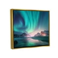 thumbnail image 3 of Stupell Industries Northern Lights Photography Nature Photography Gold Floater Framed Art Print Wall Art, 21 x 17, 3 of 9
