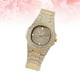 thumbnail image 2 of Reloj de pulsera masculino con circonita y diamantes de imitación, reloj de cuarzo de moda, reloj de pulsera hip hop dorado, 2 of 7