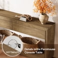 Finmind Console Table with 2 Drawers, 63 inch Farmhouse Entryway Table ...