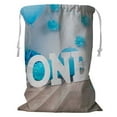 thumbnail image 1 of YUSDECOR Gourmet Cake Blue Balloons Cake Smash First Year Concept Storage Basket Laundry Bag with Drawstring Size 24x32 Inch, 1 of 3