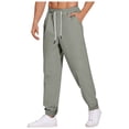 thumbnail image 2 of WEAIXIMIUNG Mens Plaid Pj Pants Male Retro Japanese Sports Leg Cinching Small Toe Closure Drawstring Casual Sweatpants, 2 of 4